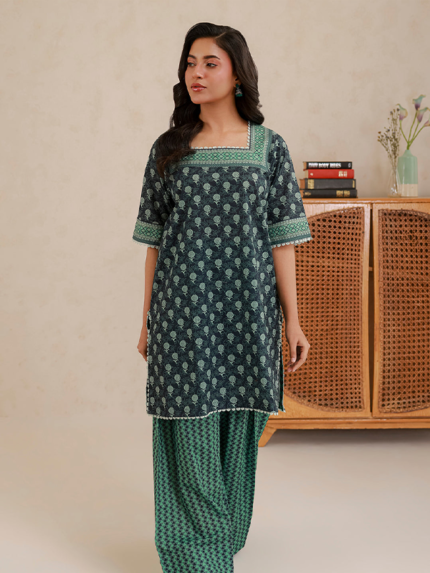 Zellbury 2-Piece Unstitched Printed Lawn Blue