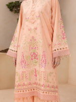 Zellbury 3-Piece Unstitched Embroidered Lawn Peach WUS26E30714 - Image 5