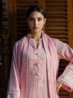 Zellbury  Signature 3-Piece Unstitched Dyed Jacquard Tea Pink WUS26X30857 - Image 3