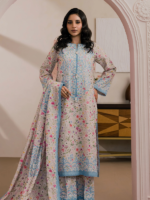 Zellbury  3-Piece Unstitched Printed Lawn Beige WUS26X30891 - Image 4