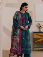 Zellbury 3-Piece Unstitched Embroidered Lawn Green WUS26E30573 - Image 3
