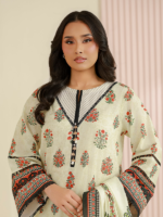 Zellbury 3-Piece Unstitched Printed Lawn Beige WUS26X31011 - Image 3