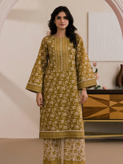 Zellbury 2-Piece Unstitched Printed Lawn Mustard