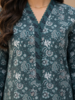 Zellbury 3-Piece Unstitched Printed Lawn Green WUS26X38054 - Image 3