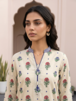 Zellbury 3-Piece Unstitched Printed Lawn Off White WUS26X38065 - Image 3