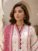Zellbury 3-Piece Unstitched Printed Lawn Off-White WUS26X38049 - Image 3