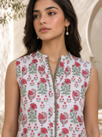 Zellbury 3-Piece Unstitched Printed Lawn Off White WUS26X30885 - Image 3