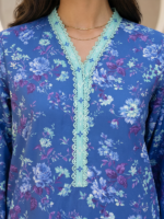 Zellbury 3-Piece Unstitched Printed Lawn Blue WUS26X38051 - Image 3