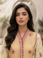 Zellbury 3-Piece Unstitched Printed Lawn Off White WUS26X38057 - Image 3