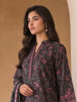 Zellbury 3-Piece Unstitched Printed Lawn Black WUS26X30816 - Image 3