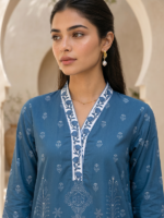 Zellbury 3-Piece Unstitched Printed Lawn Blue WUS26X38056 - Image 3