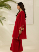Zellbury 2-Piece Unstitched Embroidered Textured Lawn Red WUS26E21200 - Image 3