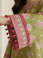 Zellbury 2-Piece Unstitched Embroidered Lawn Olive Green WUS26E20673 - Image 3