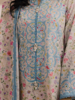 Zellbury  3-Piece Unstitched Printed Lawn Beige WUS26X30891 - Image 5