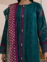Zellbury 3-Piece Unstitched Embroidered Lawn Green WUS26E30573 - Image 4
