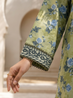 Zellbury 3-Piece Unstitched Printed Lawn Green WUS26E30580 - Image 4