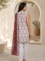 Zellbury 3-Piece Unstitched Printed Lawn Off White WUS26X30885 - Image 4