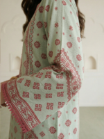 Zellbury 3-Piece Unstitched Printed Lawn Mint Green WUS26X31008 - Image 4