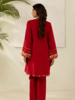 Zellbury 2-Piece Unstitched Embroidered Textured Lawn Red WUS26E21200 - Image 4