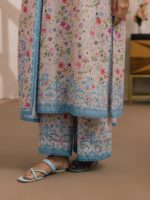 Zellbury  3-Piece Unstitched Printed Lawn Beige WUS26X30891 - Image 6