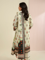 Zellbury 3-Piece Unstitched Printed Lawn Beige WUS26X31011 - Image 5