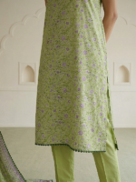 Zellbury 3-Piece Unstitched Printed Lawn Green WUS26X31086 - Image 5
