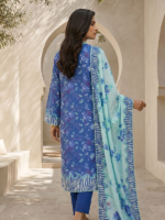 Zellbury 3-Piece Unstitched Printed Lawn Blue WUS26X38051 - Image 5