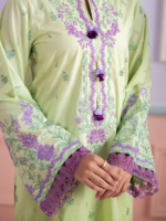 Zellbury 3-Piece Unstitched Embroidered Lawn Sage Green WUS26E30506 - Image 5