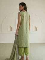 Zellbury 3-Piece Unstitched Printed Lawn Green WUS26X31086 - Image 6