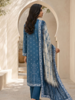 Zellbury 3-Piece Unstitched Printed Lawn Blue WUS26X38056 - Image 6