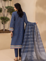 Zellbury 3-Piece Unstitched Printed Lawn Adratic Blue WUS26X30706 - Image 6