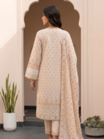 Zellbury 3-Piece Unstitched Glitter Paste Printed Lawn Off-White WUS26X30900 - Image 6