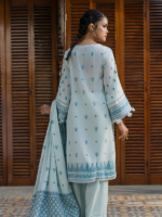 Zellbury  Signature 3-Piece Unstitched Dyed Jacquard Sky Blue WUS26X30987 - Image 6