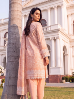 Al Zohaib (Colors) 3-Piece Unstitched Printed Lawn Peach - Image 2
