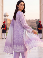 Al Zohaib (Colors) 3-Piece Unstitched Printed Lawn  Lilac - Image 3