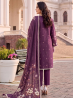 Al Zohaib (Colors) 3-Piece Unstitched Printed Lawn Plum - Image 3