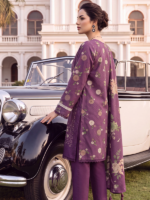 Al Zohaib (Colors) 3-Piece Unstitched Printed Lawn Purple - Image 3